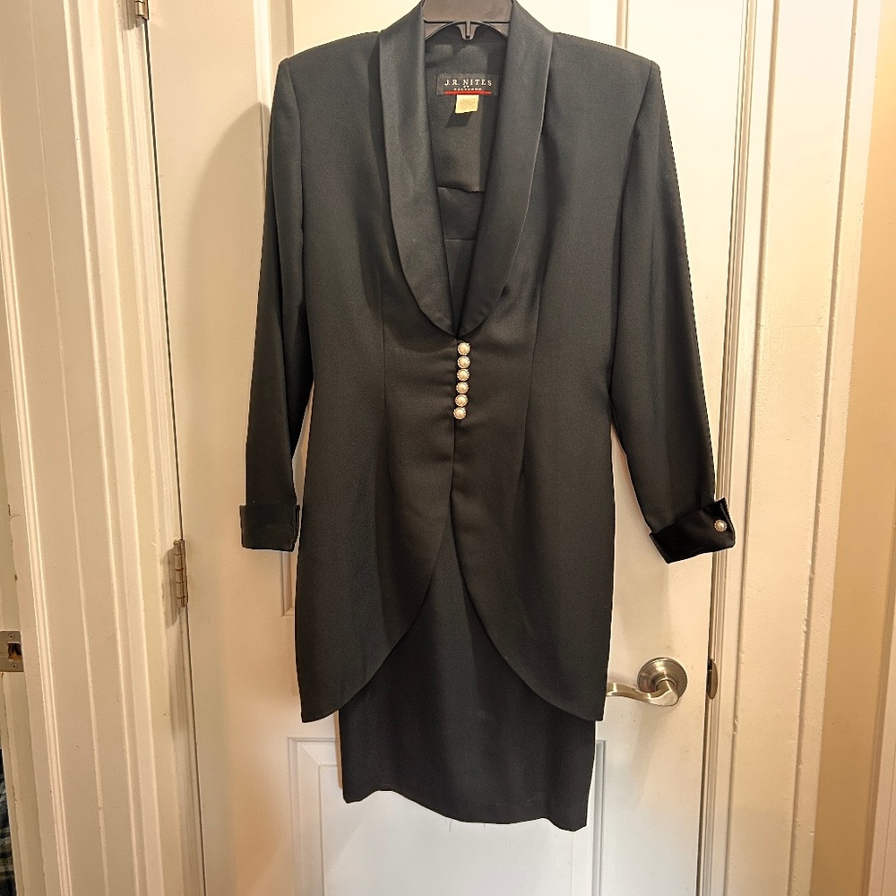 Vintage black tuxedo dress